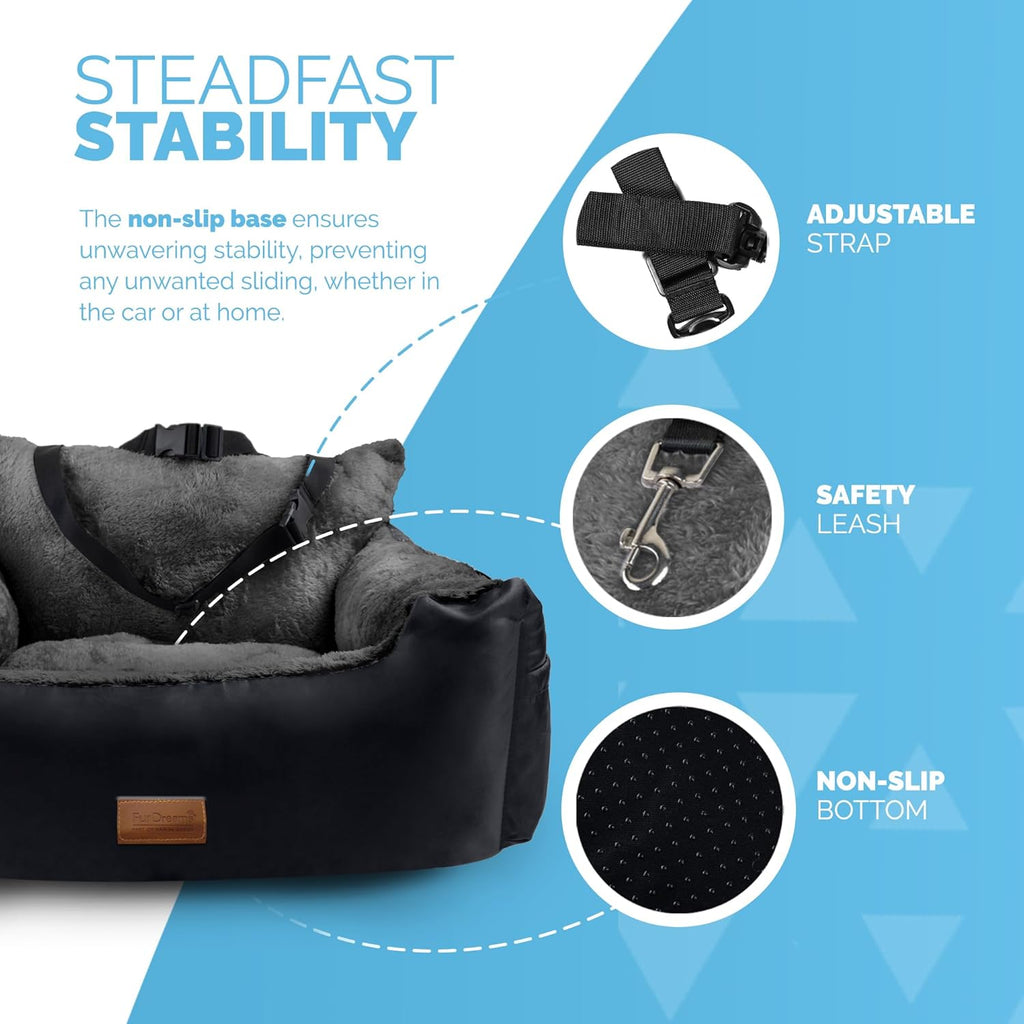 FurDreams Padded Dog Car Booster Seat