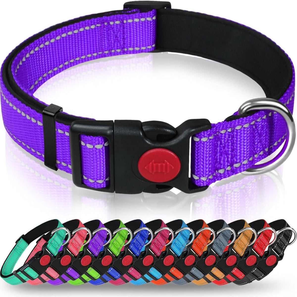 Taglory Reflective Nylon Dog Collar