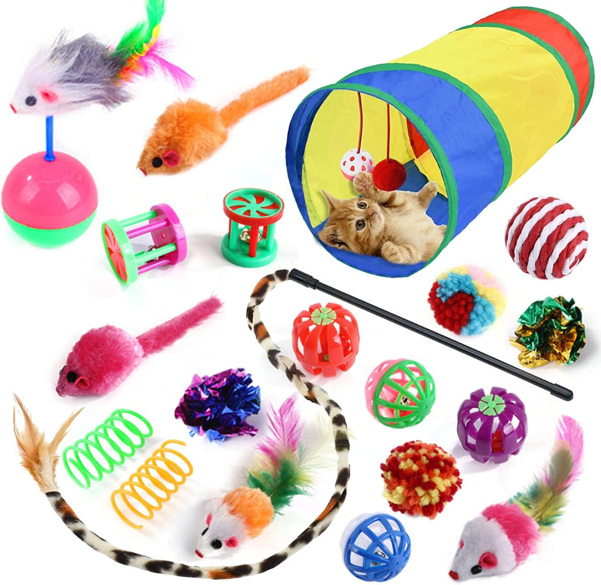 Wefine Cat Tunnel and Toy Sets