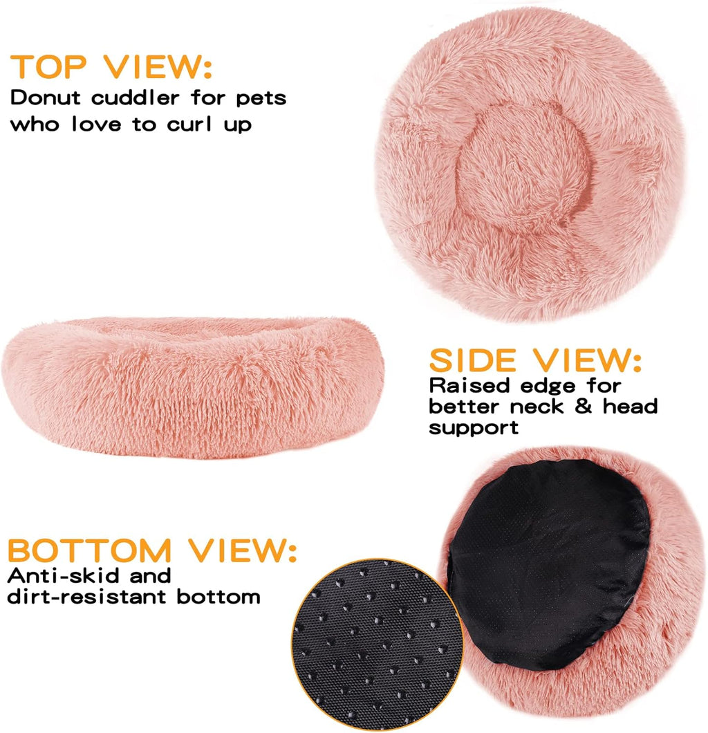 Enjamoy Plush Donut Pet Bed