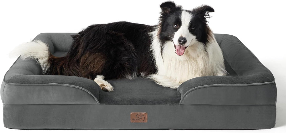 Bedsure Foam Dog Sofa Bed with Removable Cover