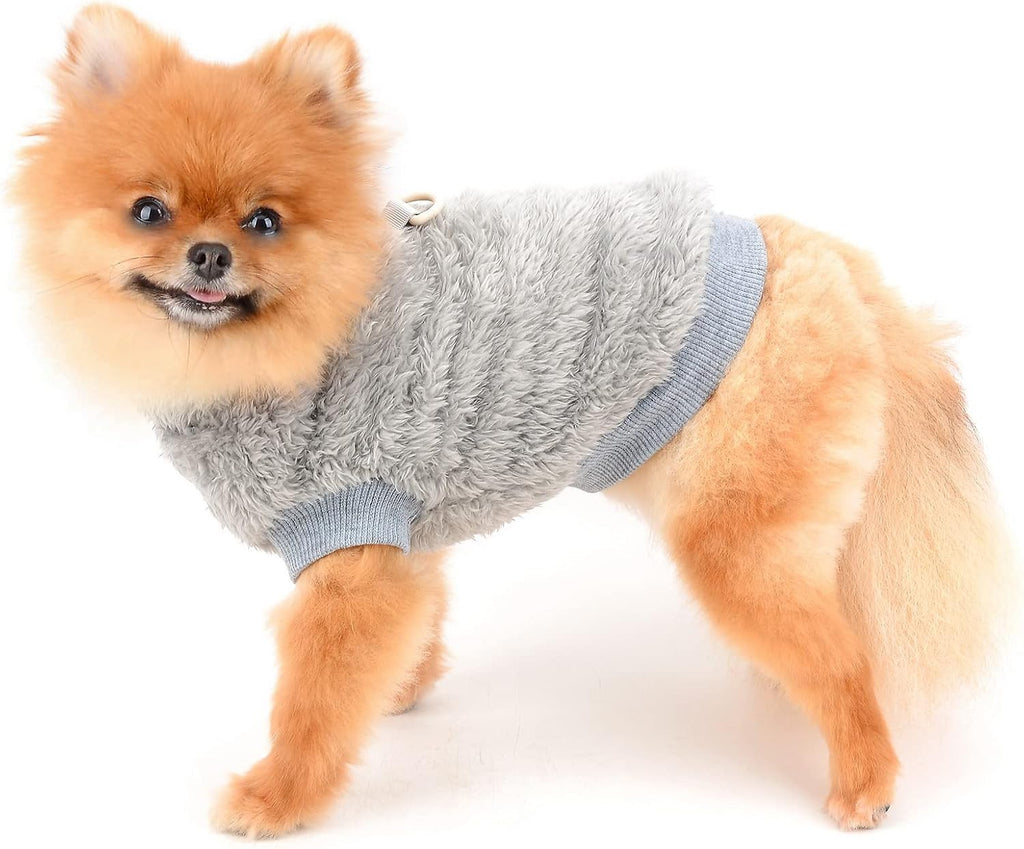 SMALLLEE_LUCKY_STORE Sherpa Fleece Pet Jumper