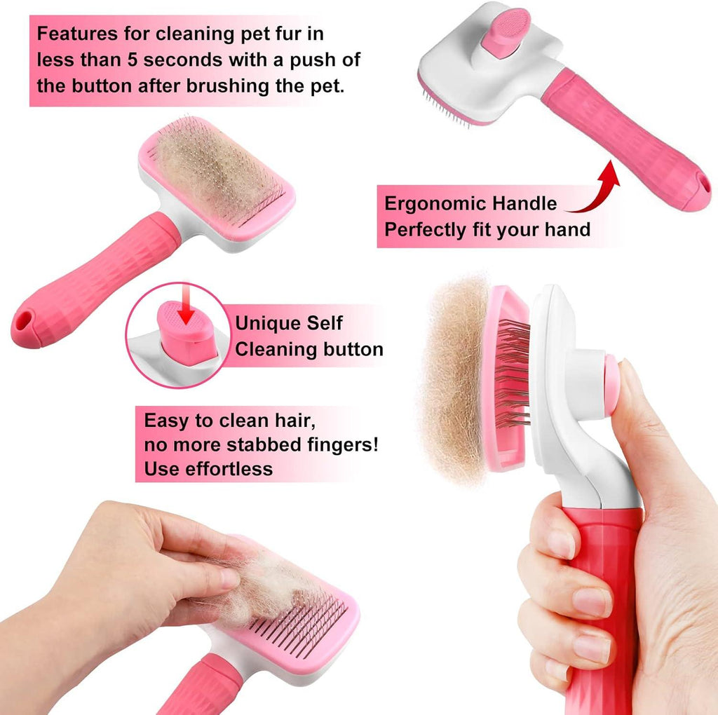 Elezenioc Self-Cleaning Pet Grooming Brush