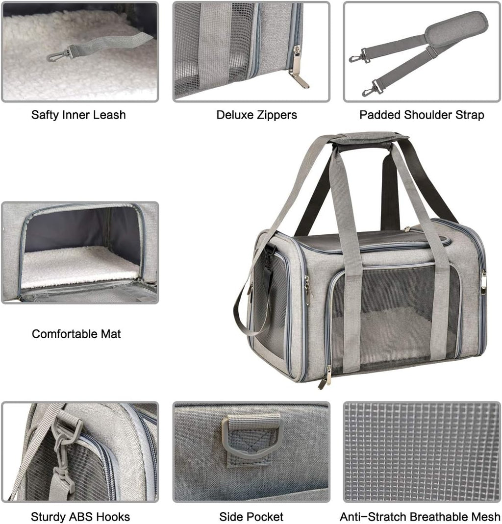 Qlfyuu Foldable Soft-Sided Pet Carrier