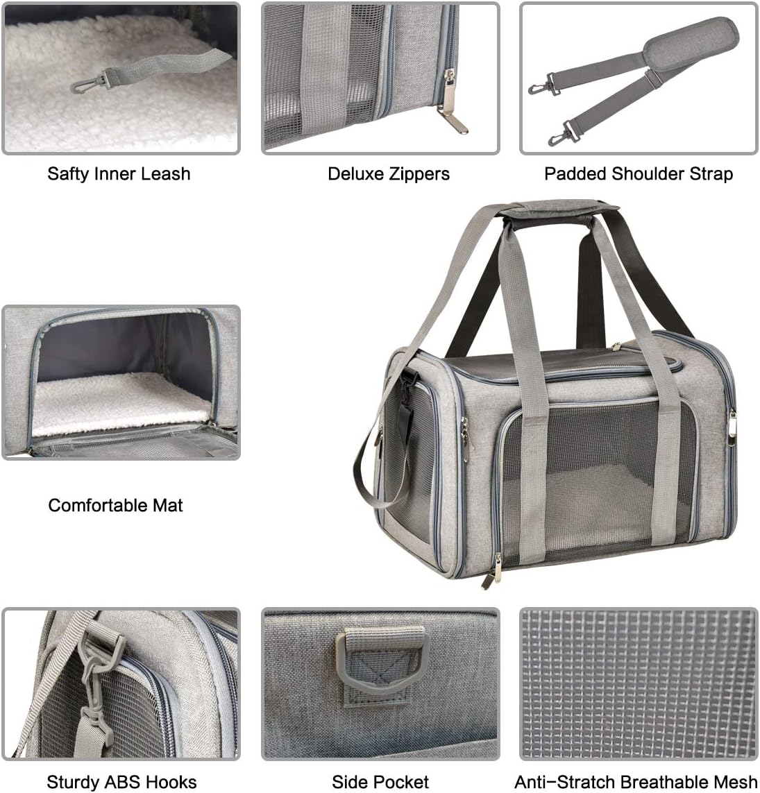 Qlfyuu Foldable Soft-Sided Pet Carrier