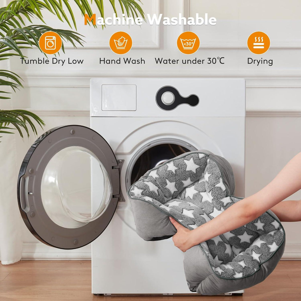 MIXJOY Washable Plush Dog Bed