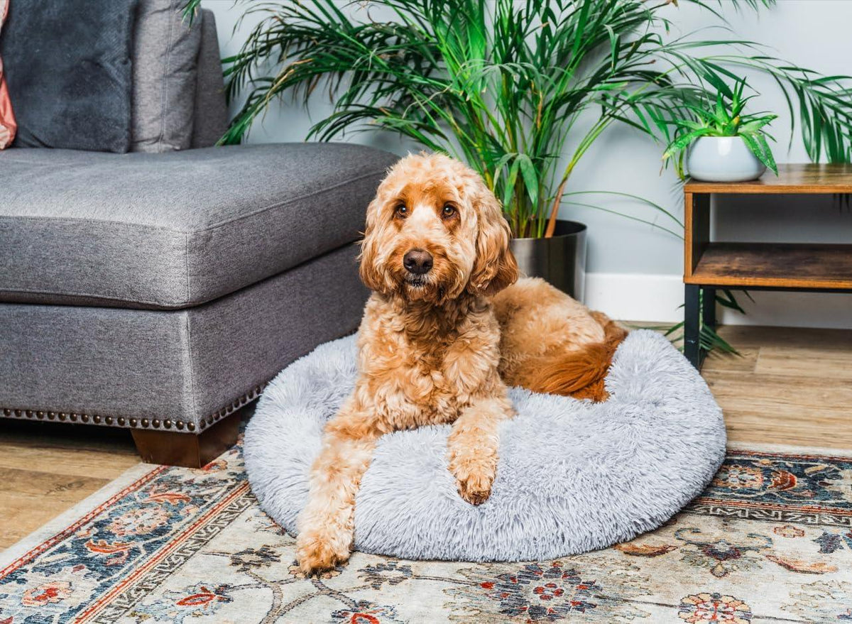 Woof & Whiskers Faux-Fur Donut Pet Bed