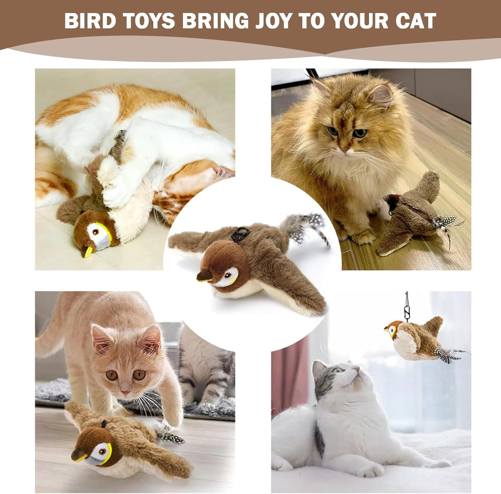 Nepfaivy Rechargeable Flapping Bird Cat Toy