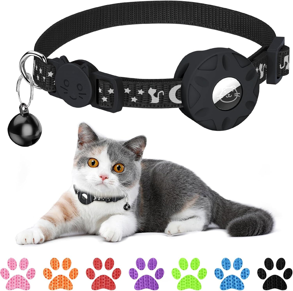 Simket Cat Collar with AirTag Holder