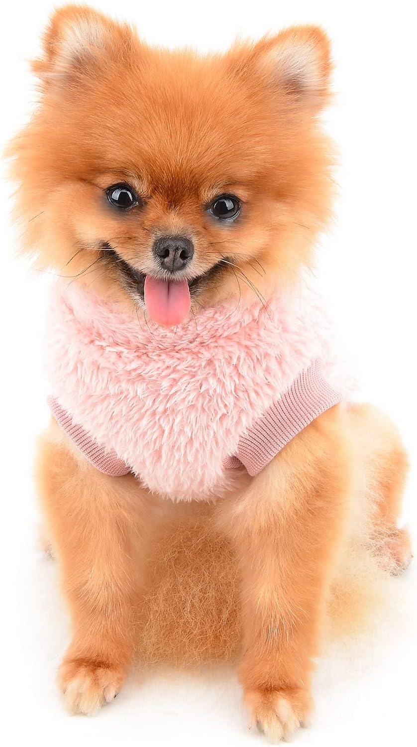 SMALLLEE_LUCKY_STORE Turtleneck Sherpa Pet Jumper