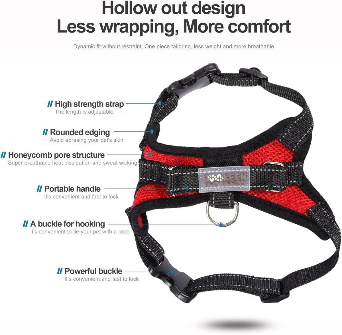 FUNKEEN PET HOUSE Mesh Dog Harness