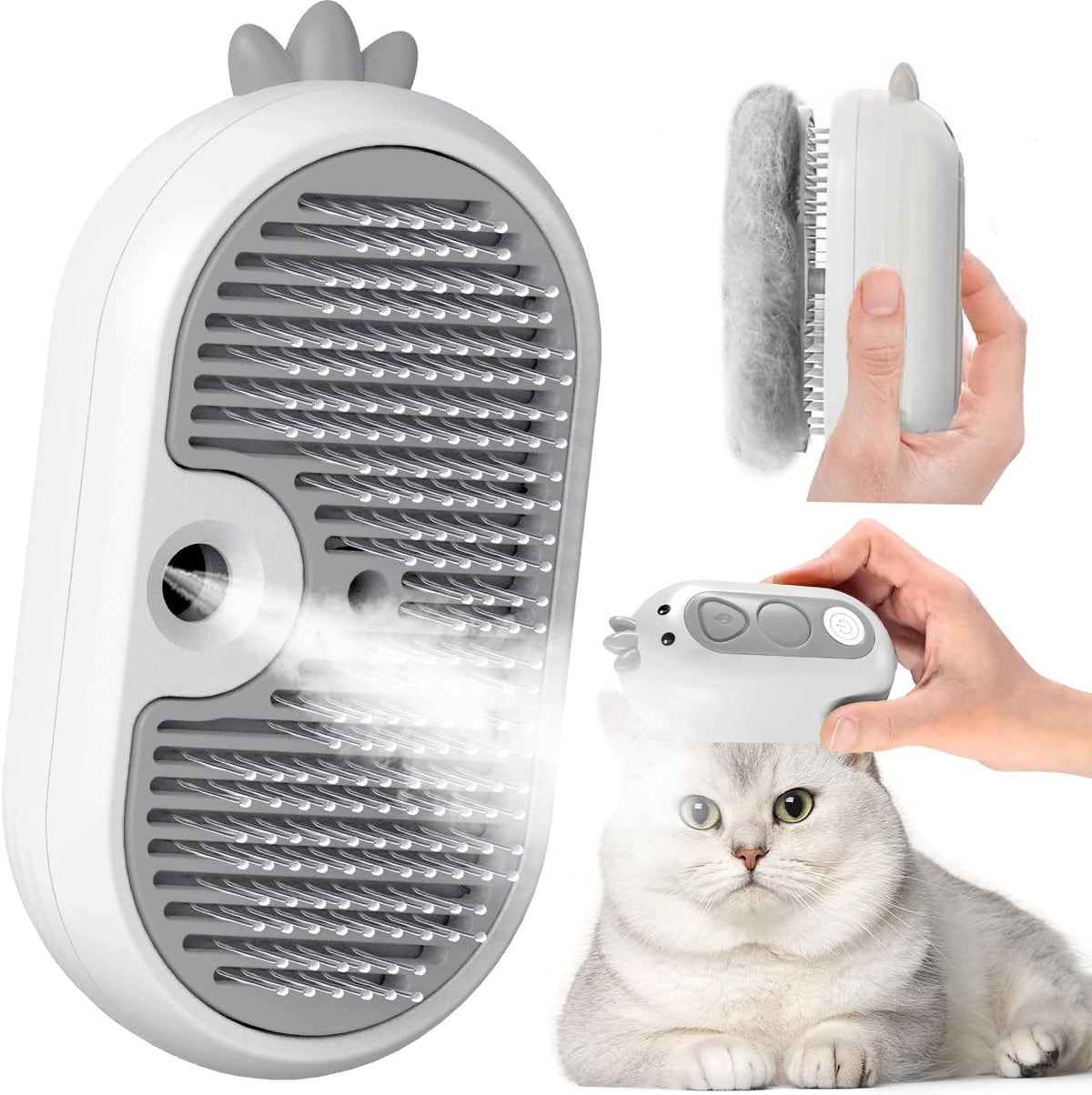 POIIOPY Self-Cleaning Pet Brush with Water Spray