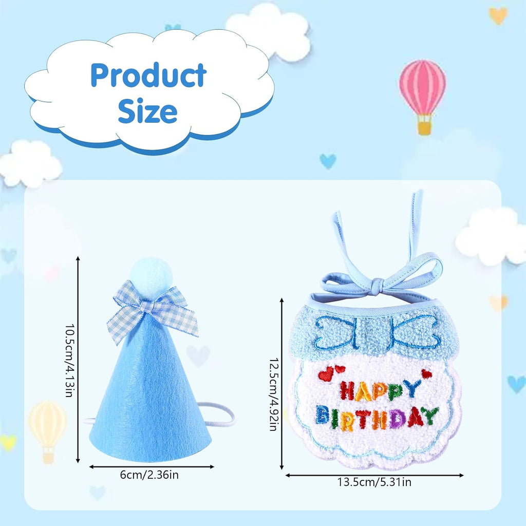 Pet Birthday Hat and Bandana Set