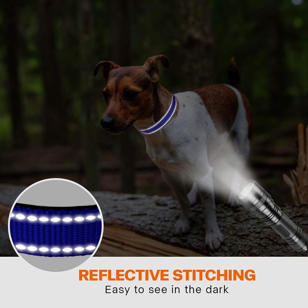 Taglory Reflective Nylon Dog Collar
