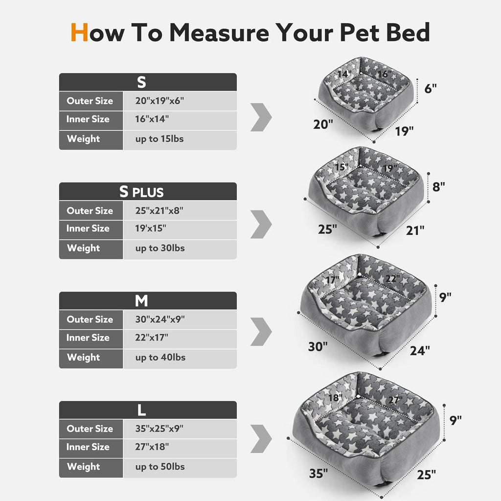 MIXJOY Washable Plush Dog Bed