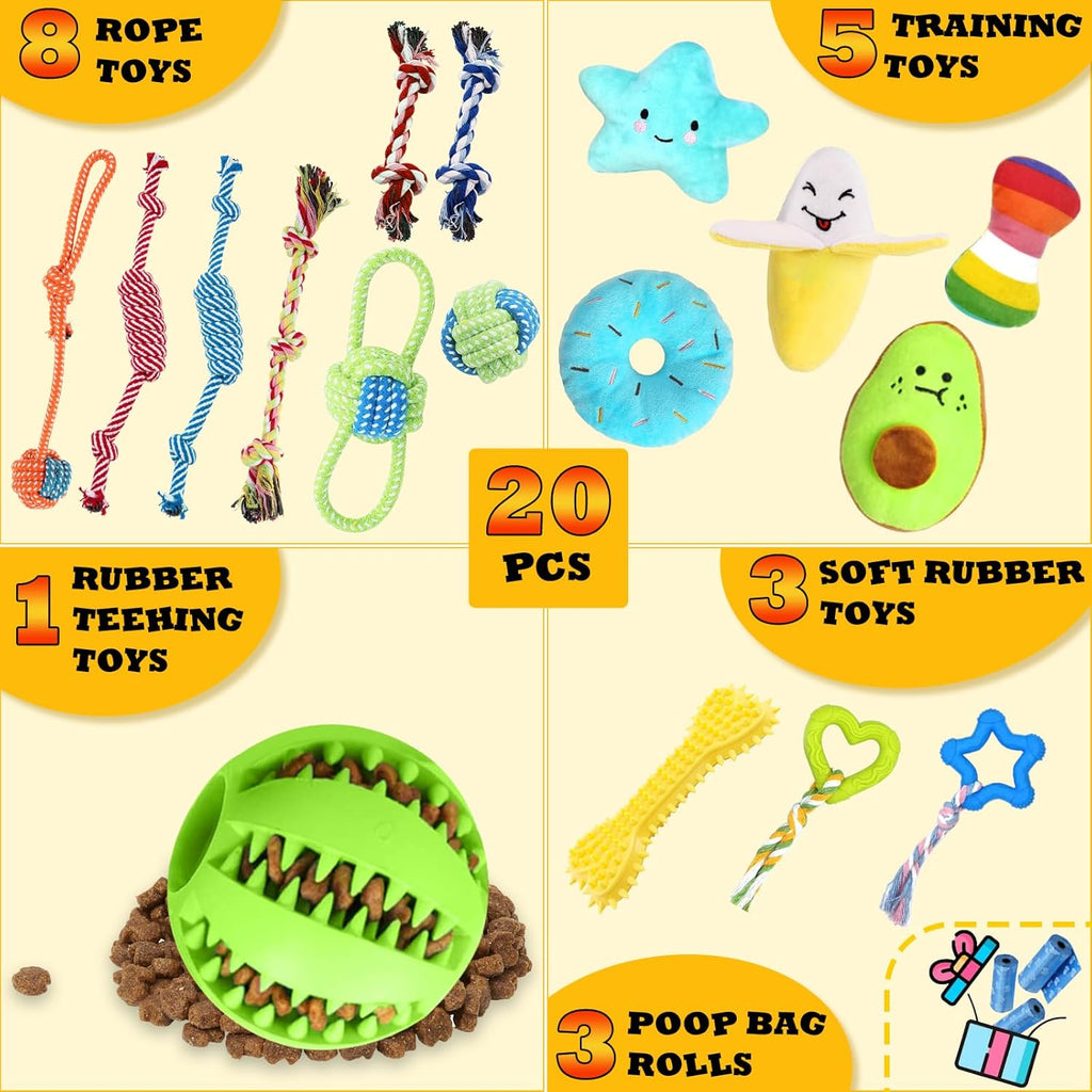 Leipple Puppy Toy and Accessory Set, 20 Pieces