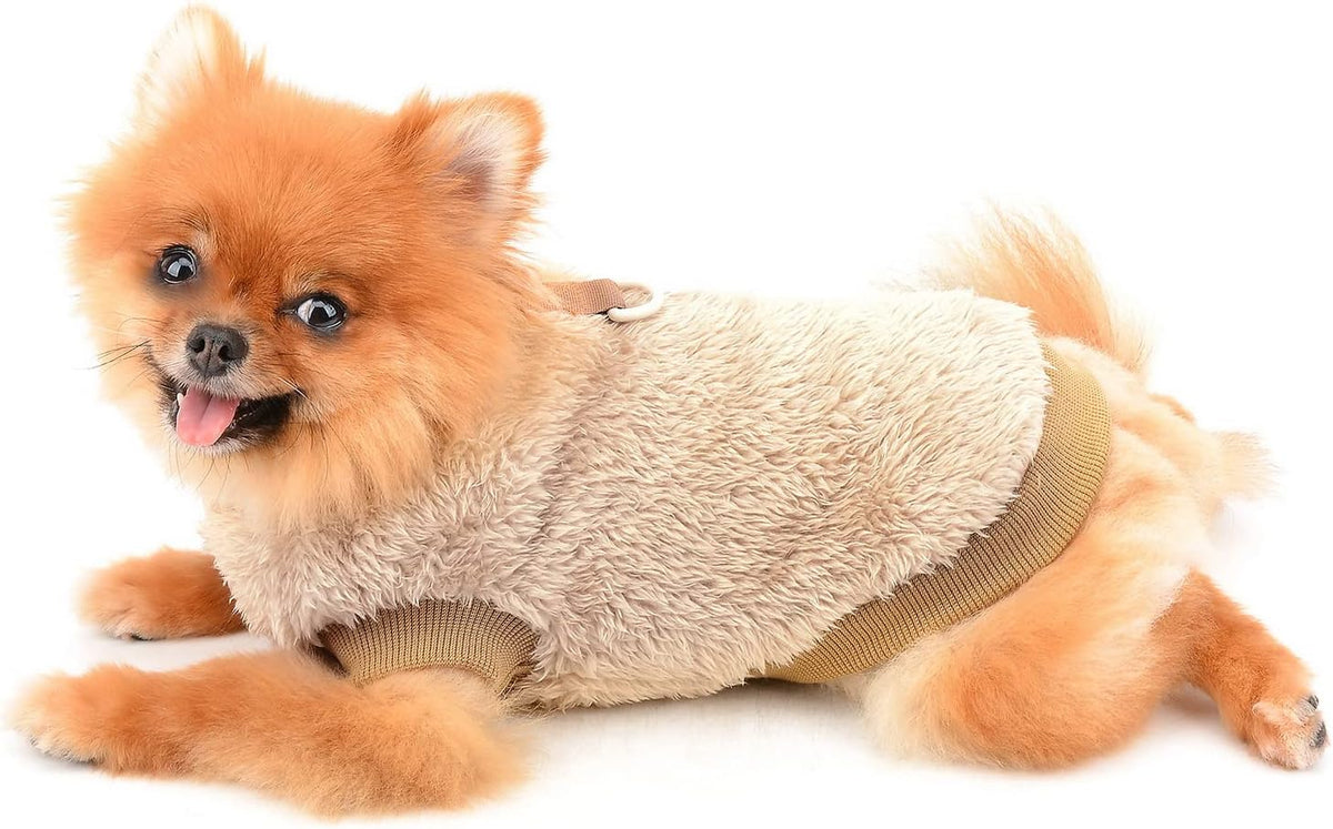 SMALLLEE_LUCKY_STORE Turtleneck Sherpa Pet Jumper