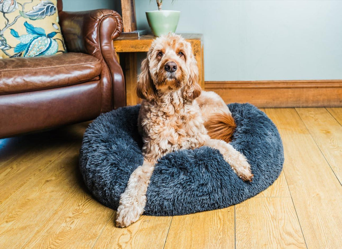 Woof & Whiskers Faux-Fur Donut Pet Bed
