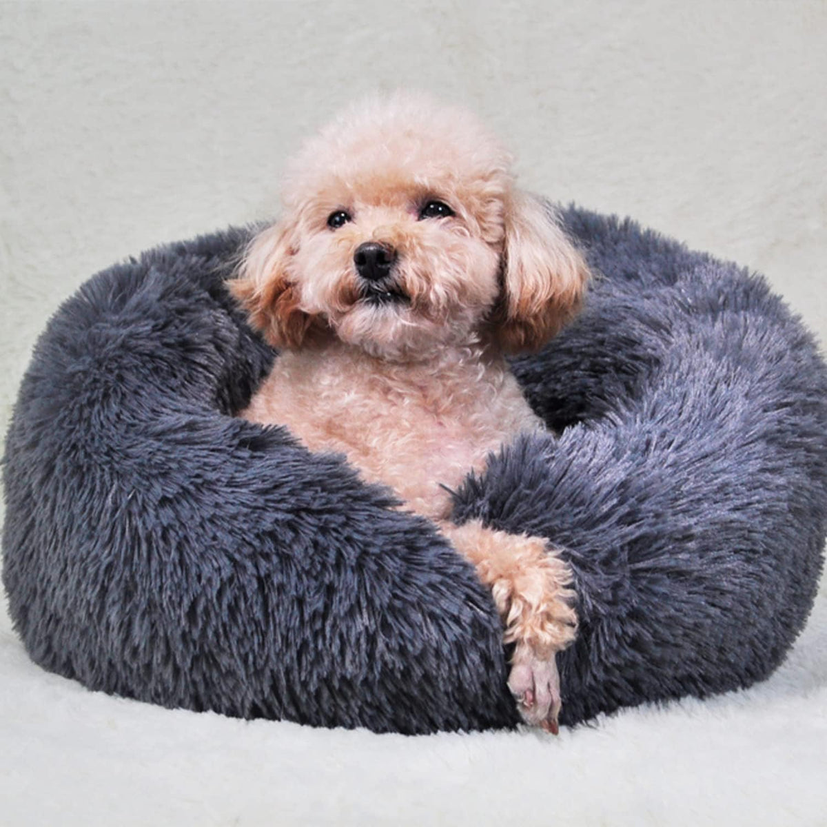 UUEMB Plush Donut Bed for Dogs and Cats