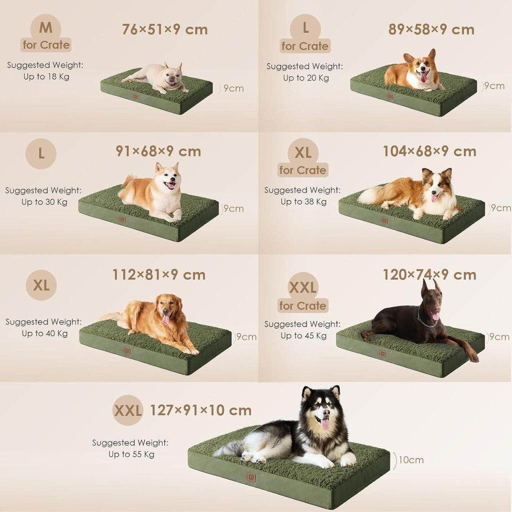 EHEYCIGA Foam Dog Mattress with Removable Cover