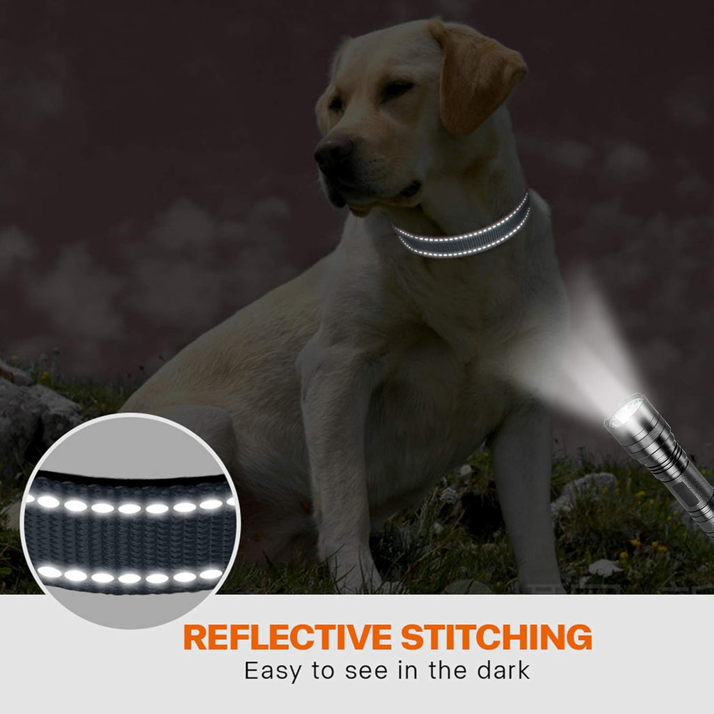 Taglory Reflective Nylon Dog Collar