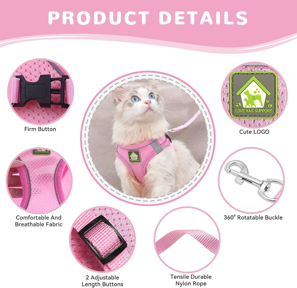 Reflective Mesh Pet Harness and Lead Set