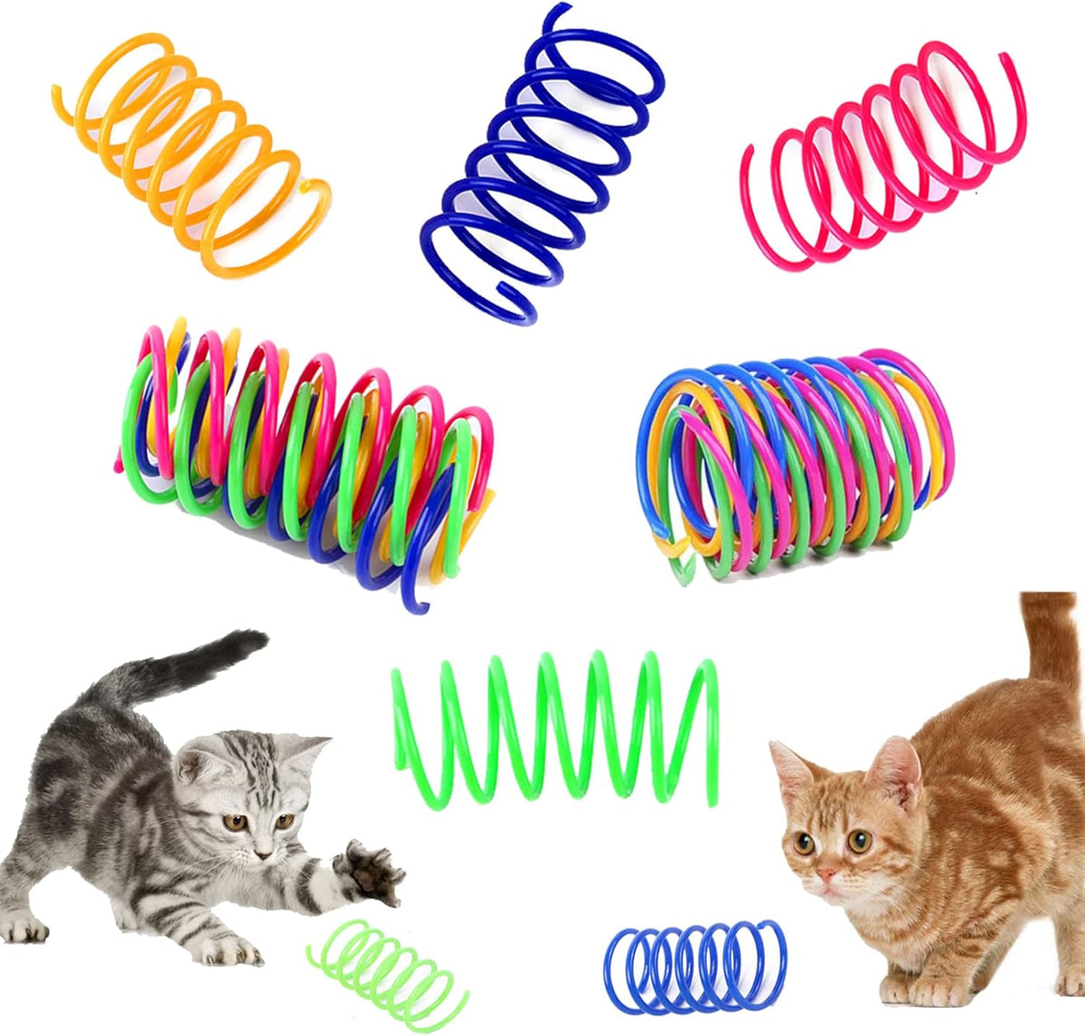 Petnice Cat Spring Toys, Pack of 12