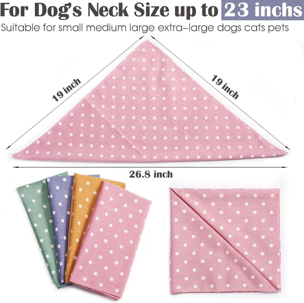 Cotton Dog Bandanas, Pack of 4