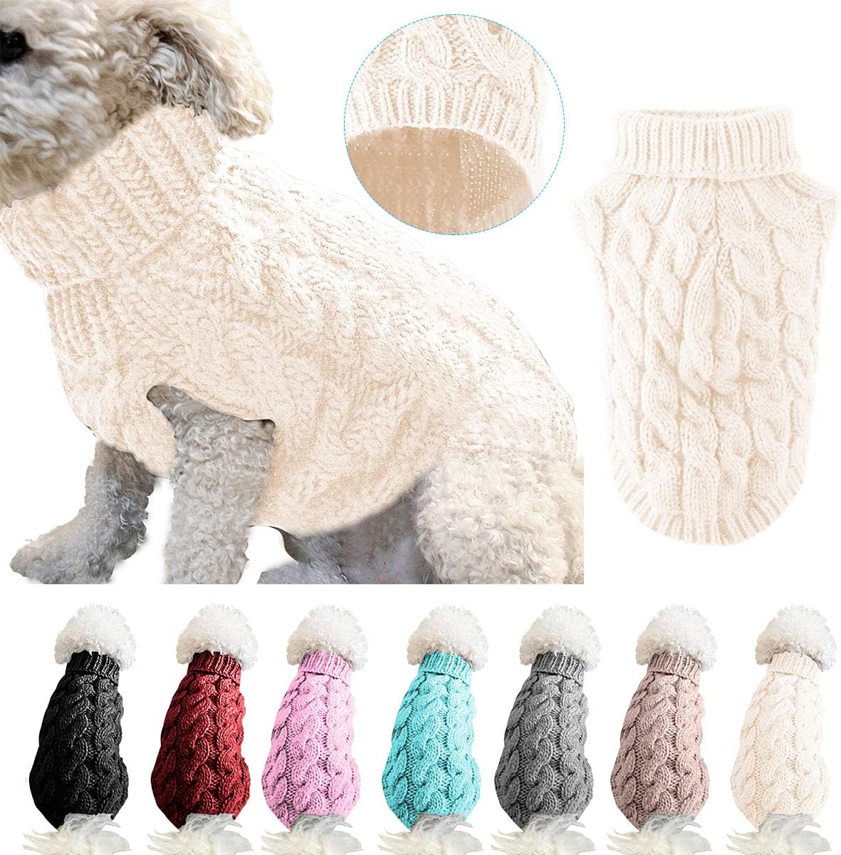 Knitted Turtleneck Jumper for Dogs and Cats