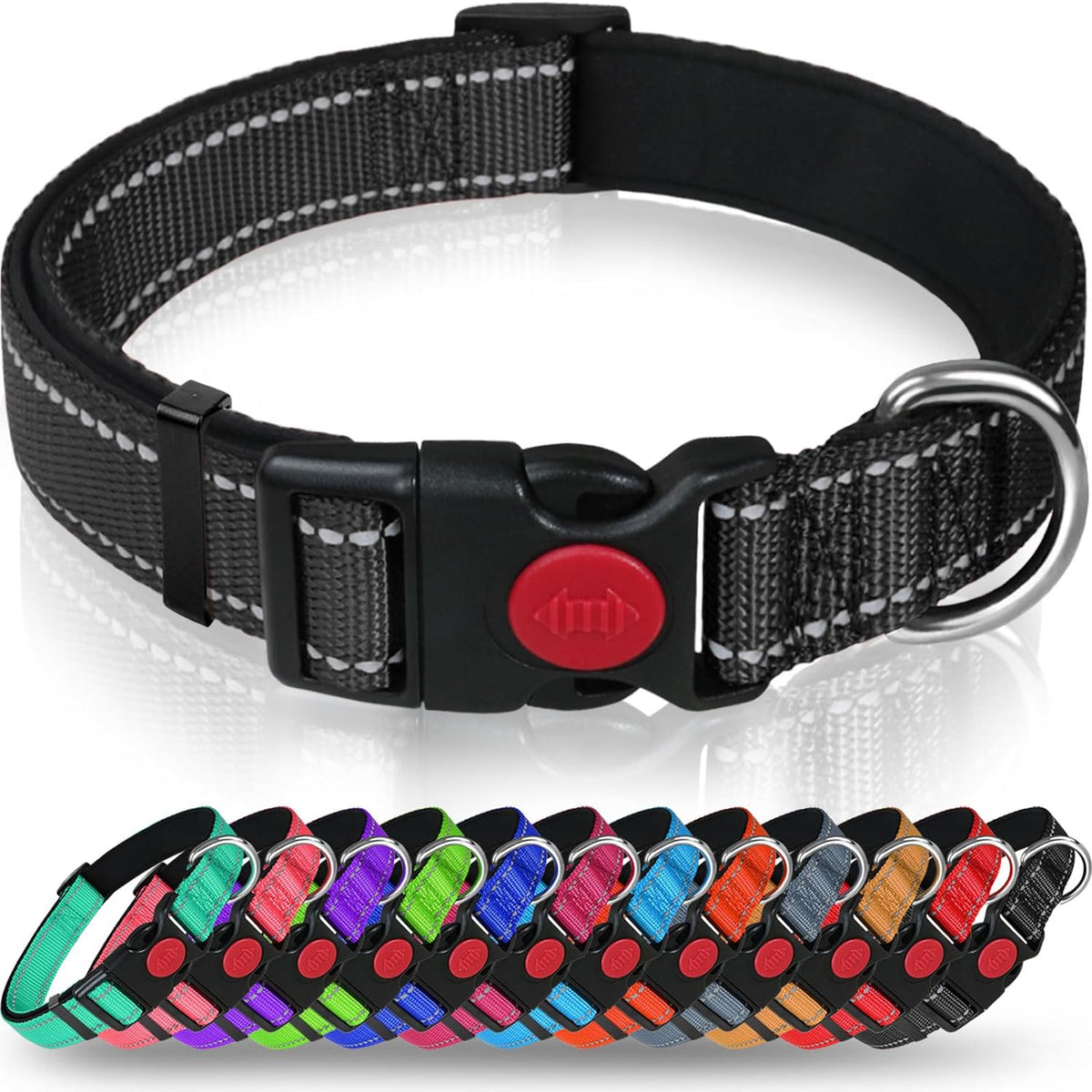 Taglory Reflective Nylon Dog Collar