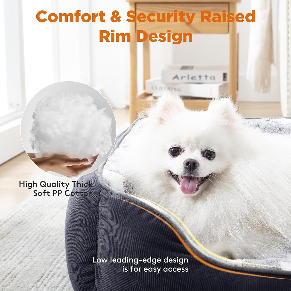 MIXJOY Washable Plush Dog Bed