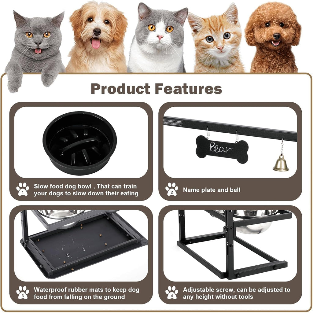 ADENGL Height-Adjustable Dog Feeding Stand