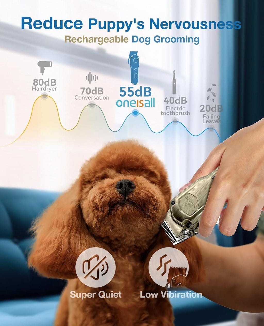 oneisall Cordless Dog Grooming Clippers