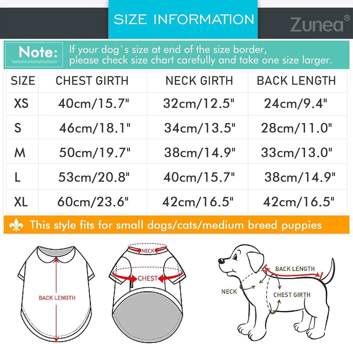 Zunea Lightweight Shirts for Small Dogs