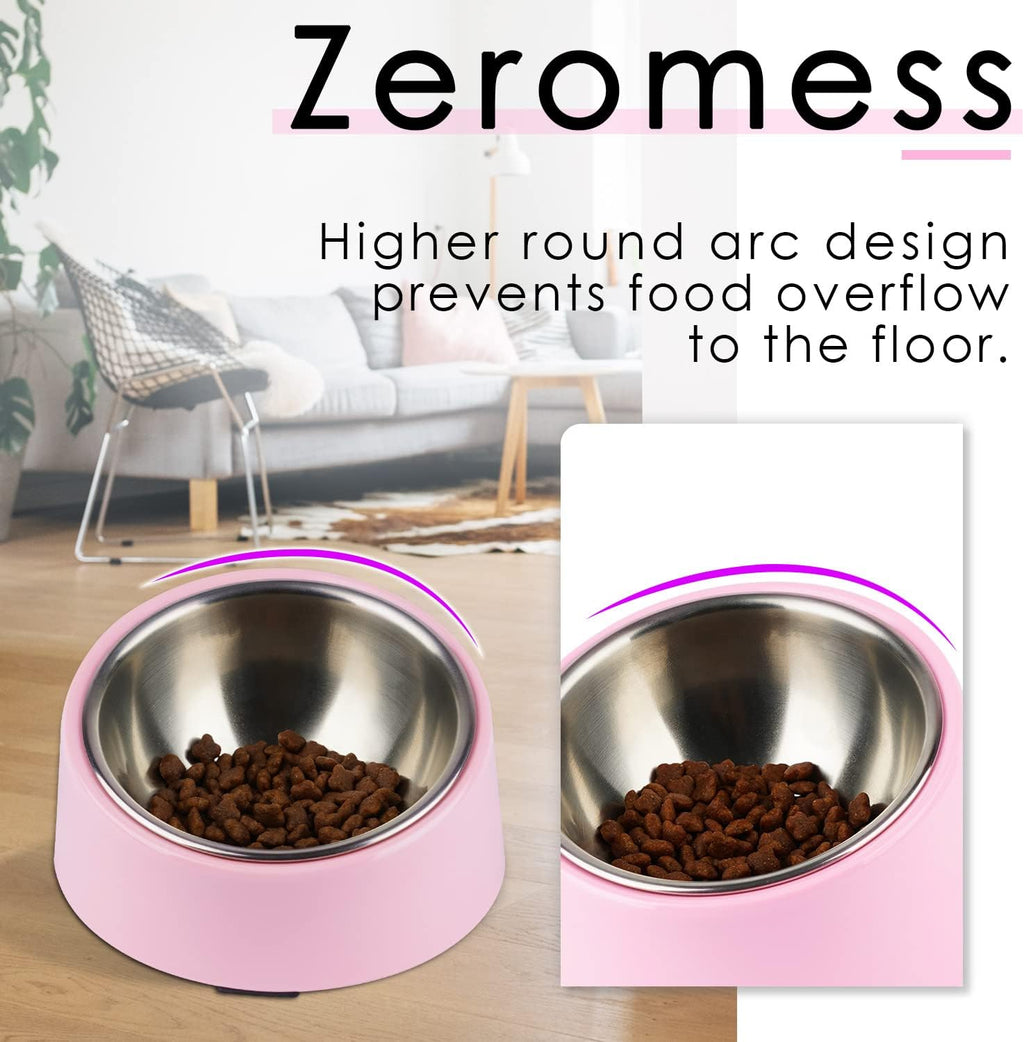 SuperDesign Slanted Stainless-Steel Pet Bowl