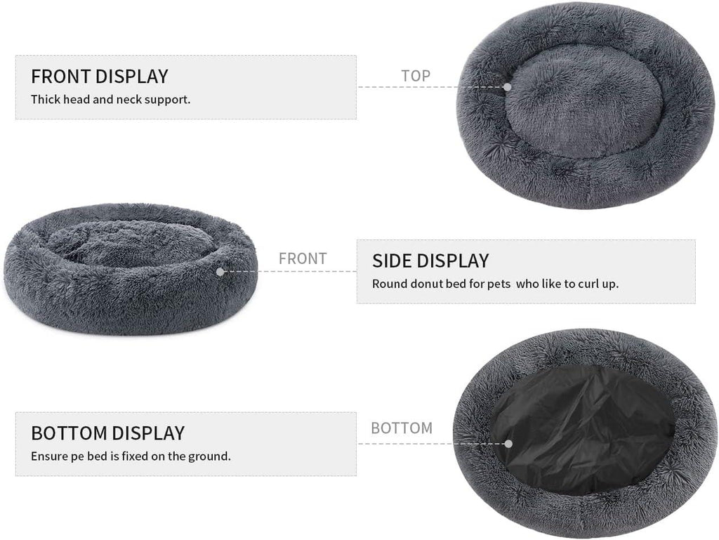 YOJOGEE Faux-Fur Donut Pet Bed