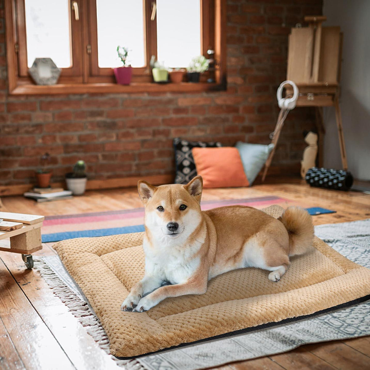 ASIJIA Washable Plush Dog Bed Mat