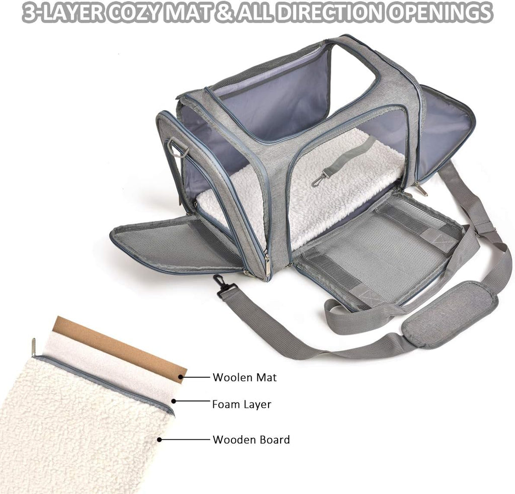 Qlfyuu Foldable Soft-Sided Pet Carrier