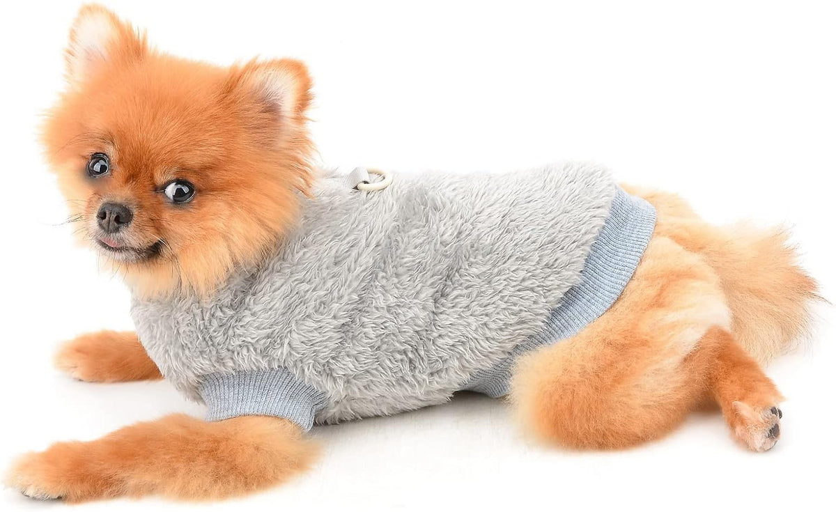 SMALLLEE_LUCKY_STORE Turtleneck Sherpa Pet Jumper