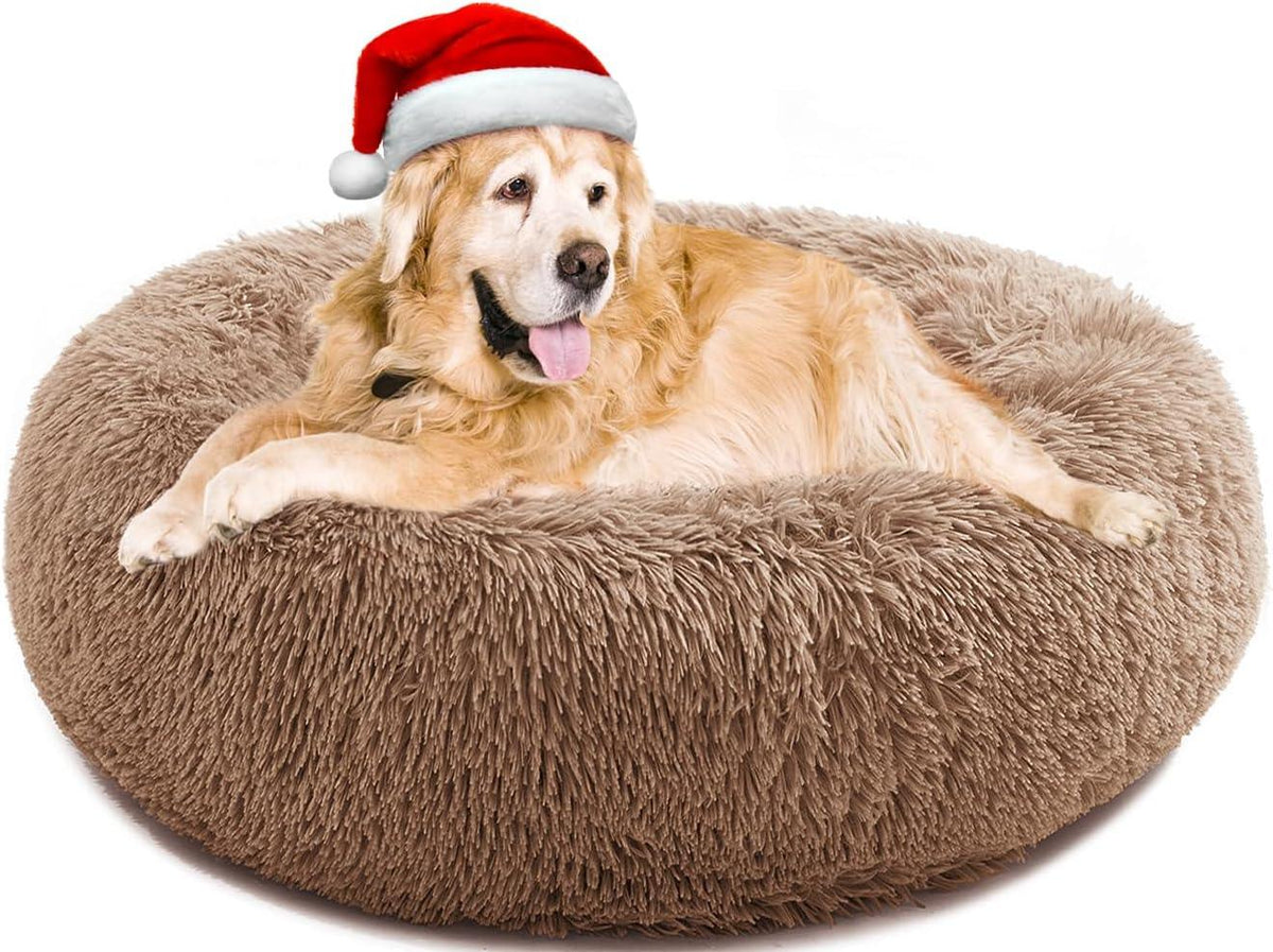 YOJOGEE Faux-Fur Donut Pet Bed