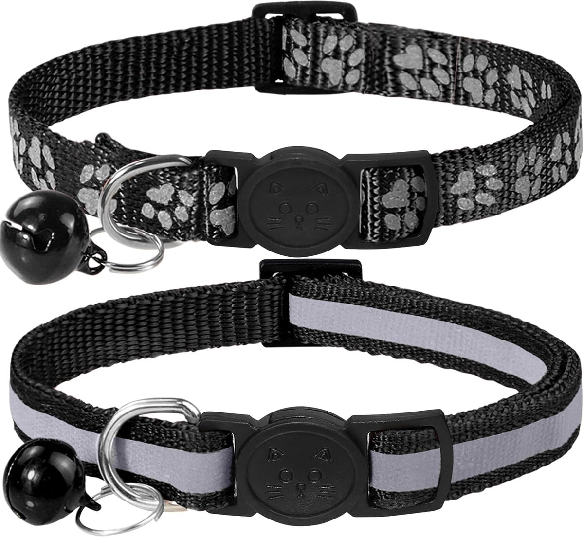 Taglory Reflective Cat Collars with Bells, Pack of 2