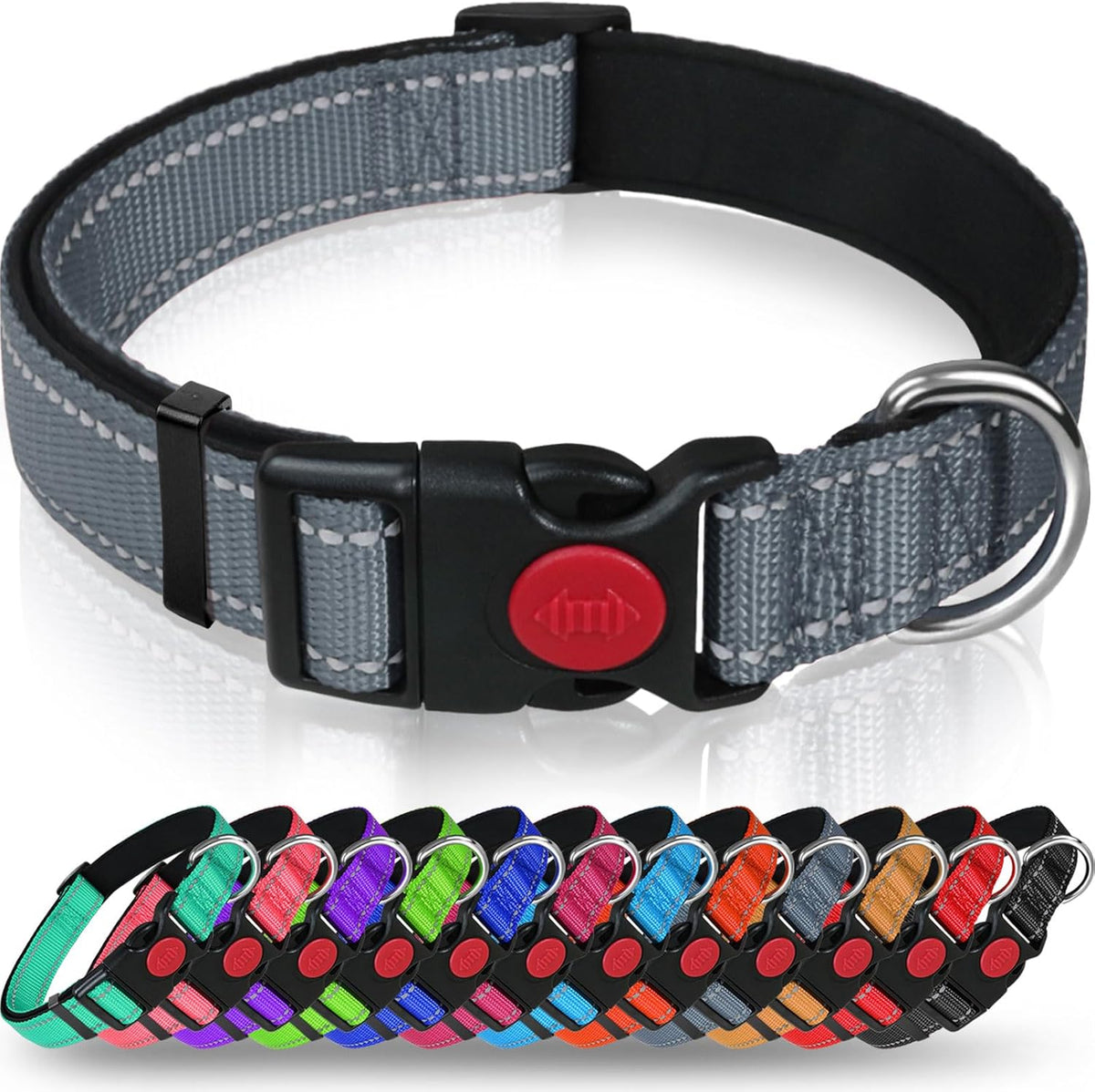 Taglory Reflective Nylon Dog Collar