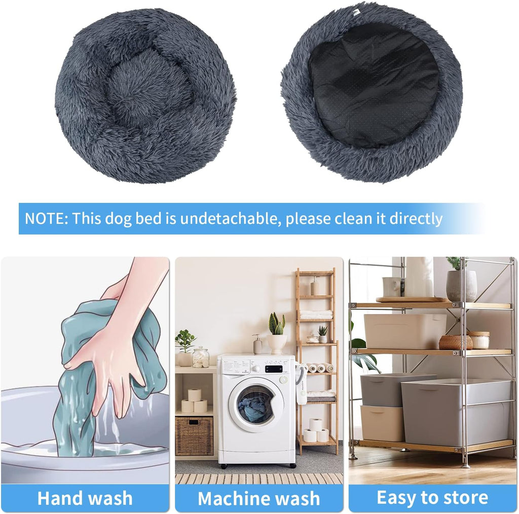 UUEMB Plush Donut Bed for Dogs and Cats