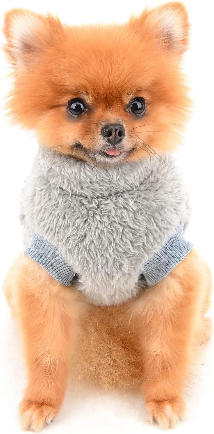SMALLLEE_LUCKY_STORE Turtleneck Sherpa Pet Jumper