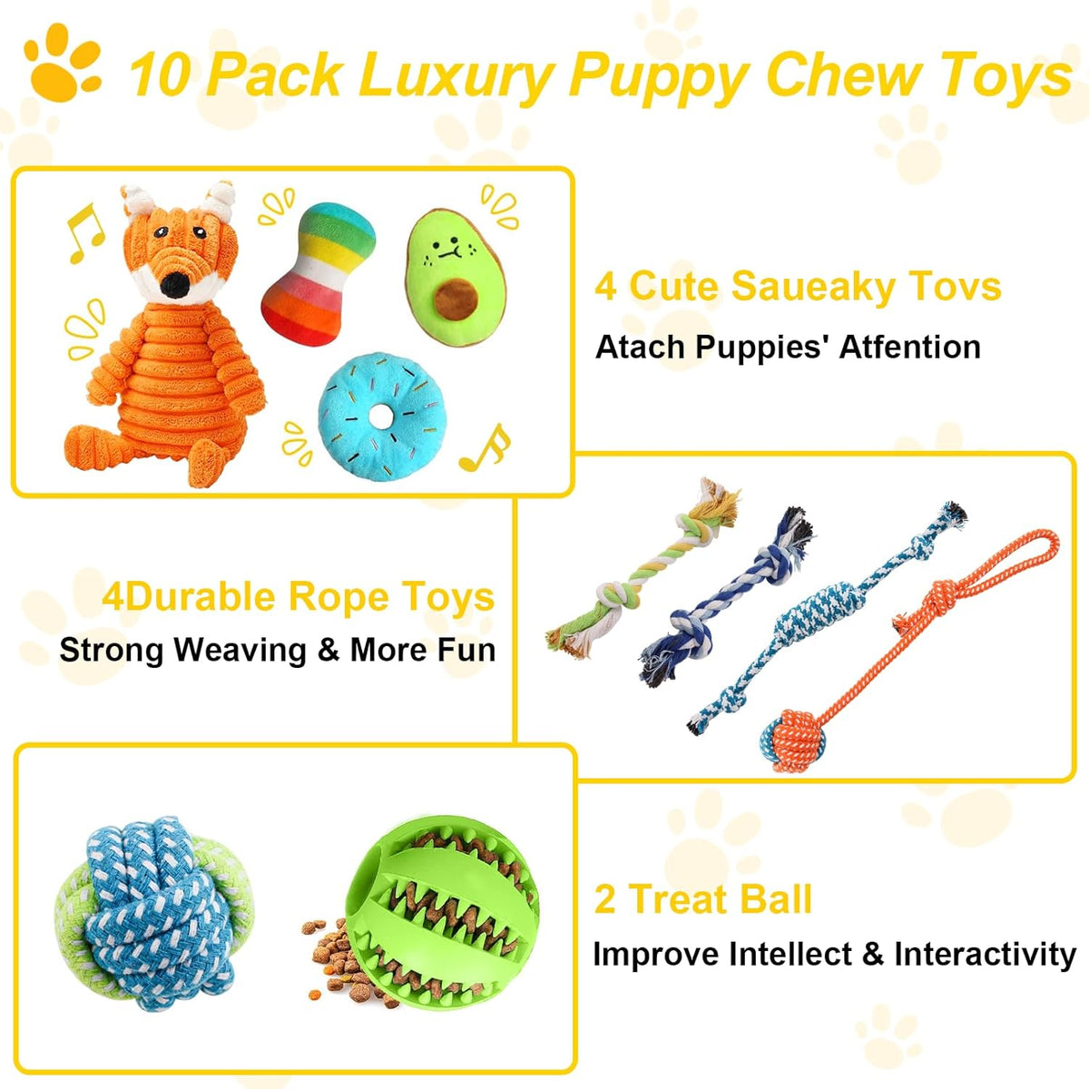 Kapetgo Puppy Toy Set, 10 Pieces