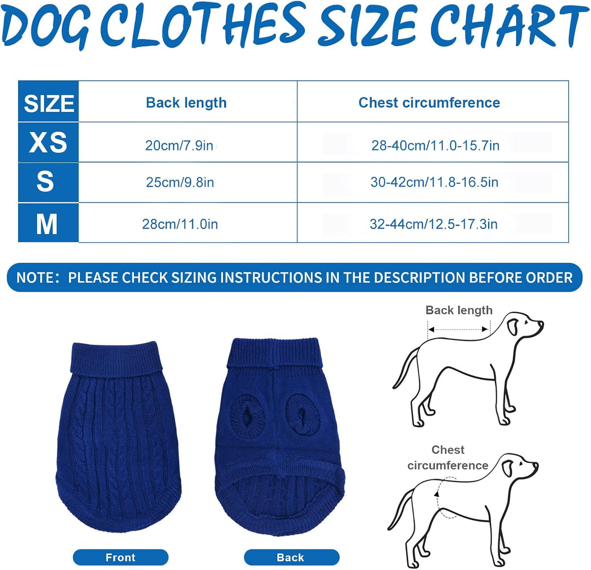Knitted Jumper for Small Dogs