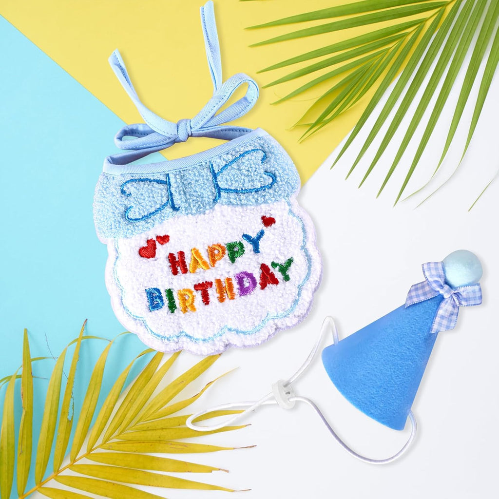 Pet Birthday Hat and Bandana Set