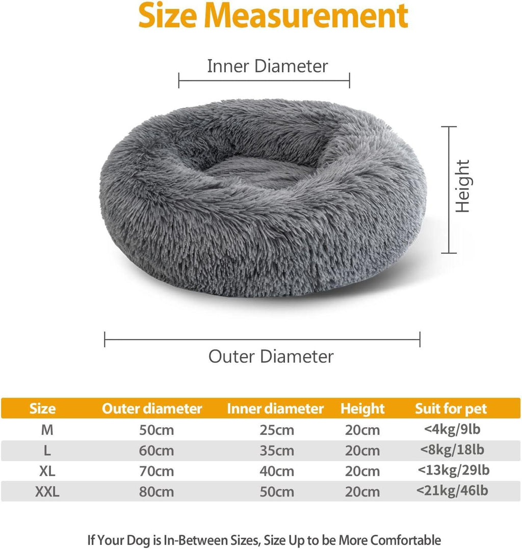 Enjamoy Round Plush Donut Pet Bed