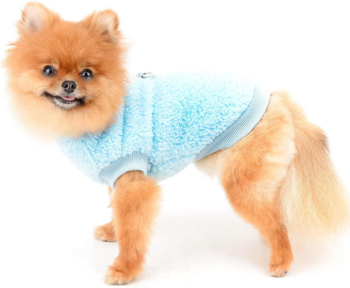 SMALLLEE_LUCKY_STORE Turtleneck Sherpa Pet Jumper