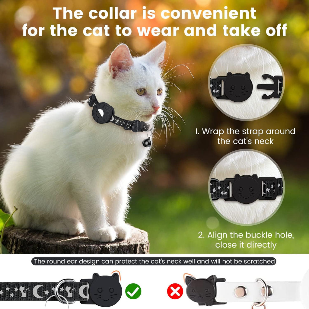 Simket Cat Collar with AirTag Holder